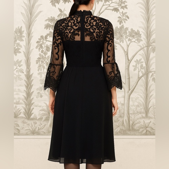 🎀 ASOS Black Goth Dress – XS 2/4 – Prom, Holiday, Party, Graduation, Halloween - Picture 2 of 9